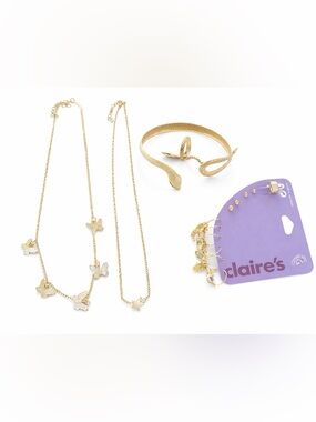 NEW Fashion Jewelry Bundle – Gold Tone Necklaces, Earrings & Statement Pieces